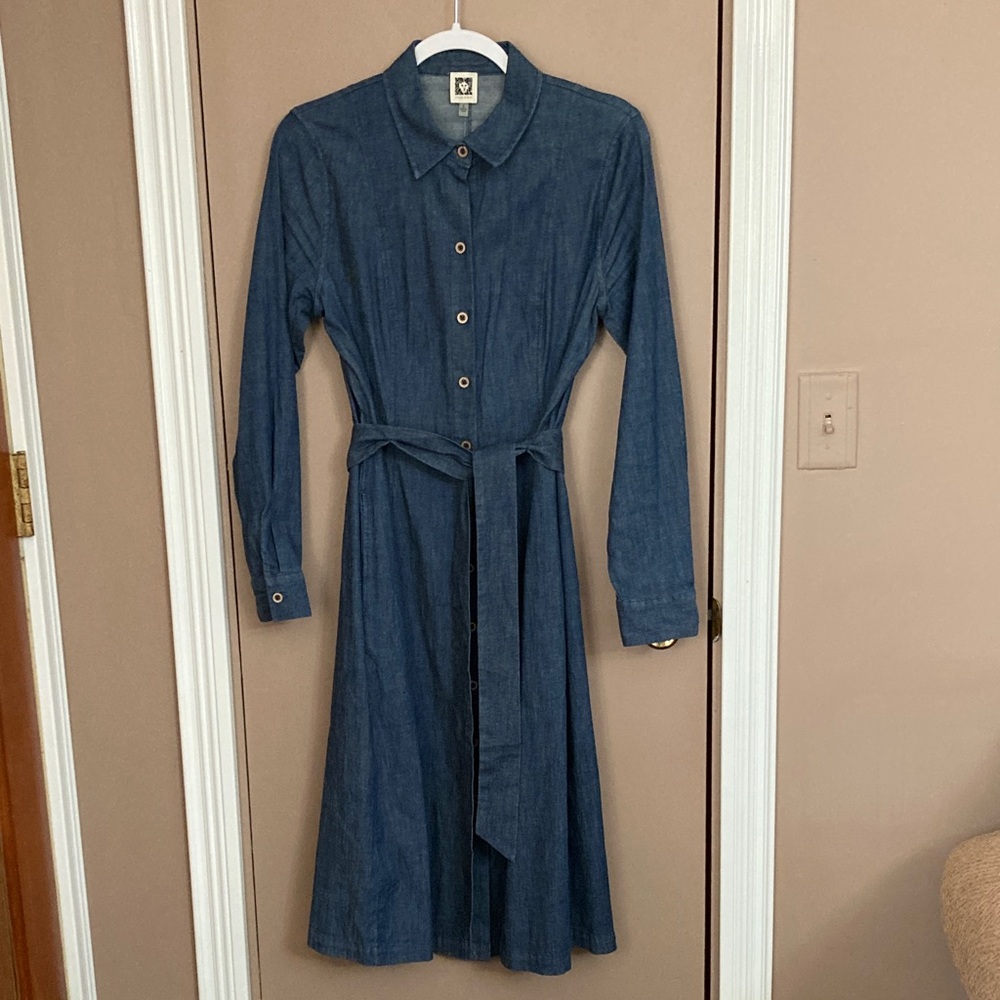 Anne Klein Indigo Long Sleeve Dress